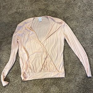 Long sleeve wrap shirt